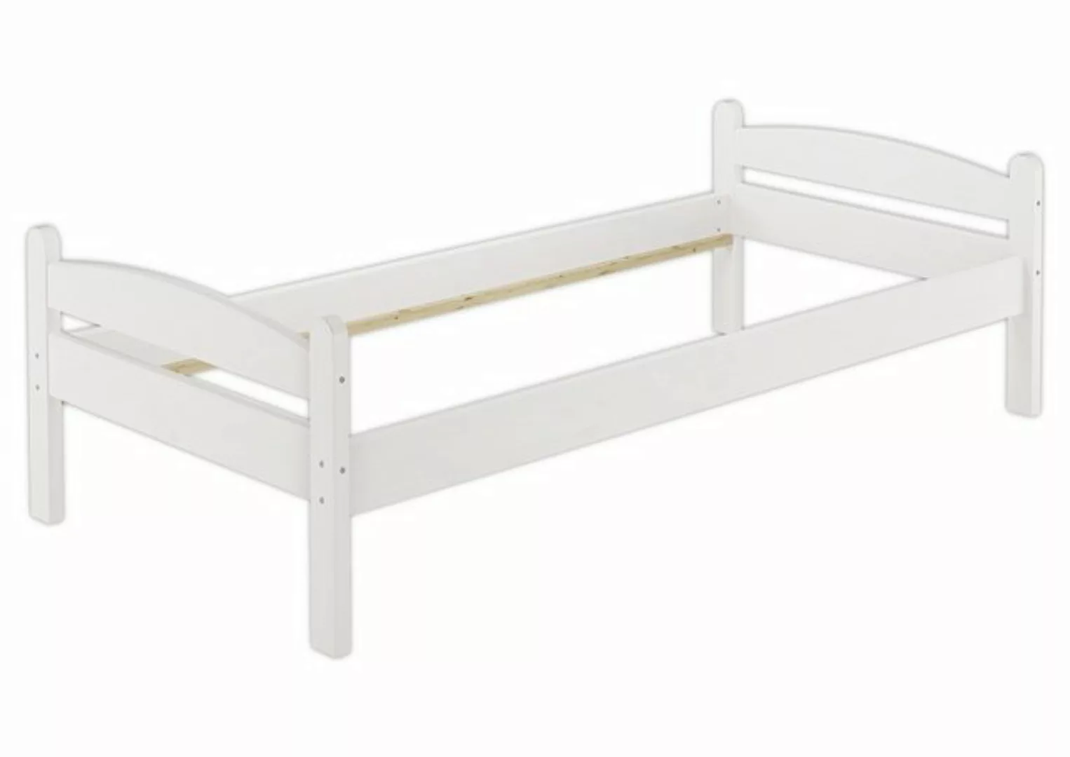 ERST-HOLZ Bett Weißes Bettgestell Kiefer massiv 90x200, Kieferwaschweiß günstig online kaufen