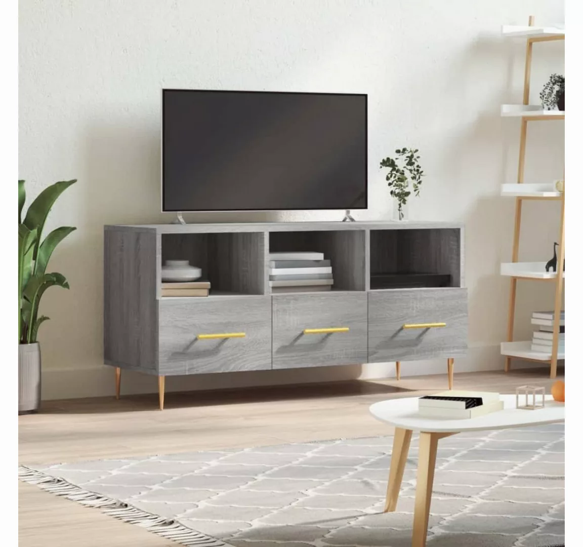 furnicato TV-Schrank Grau Sonoma 102x36x50 cm Holzwerkstoff günstig online kaufen