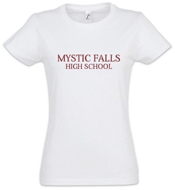 Urban Backwoods Print-Shirt Mystic Falls High School Damen T-Shirt Vampire günstig online kaufen