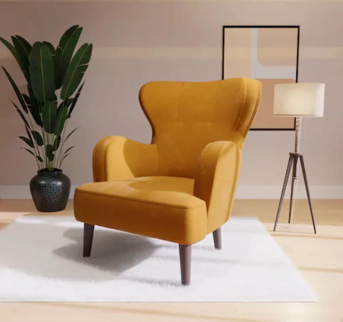 Home affaire Sessel »SICILIA B/T/H: 68/64/88 cm«, moderner Ohrensessel günstig online kaufen