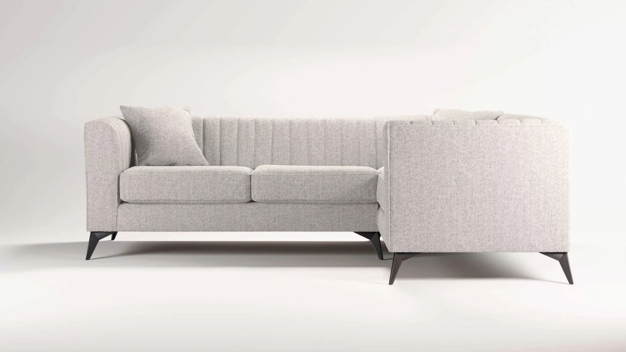 Places of Style Ecksofa »MATTHEW B/T/H: 240/167/74 cm«, L-Form, Steppung im günstig online kaufen