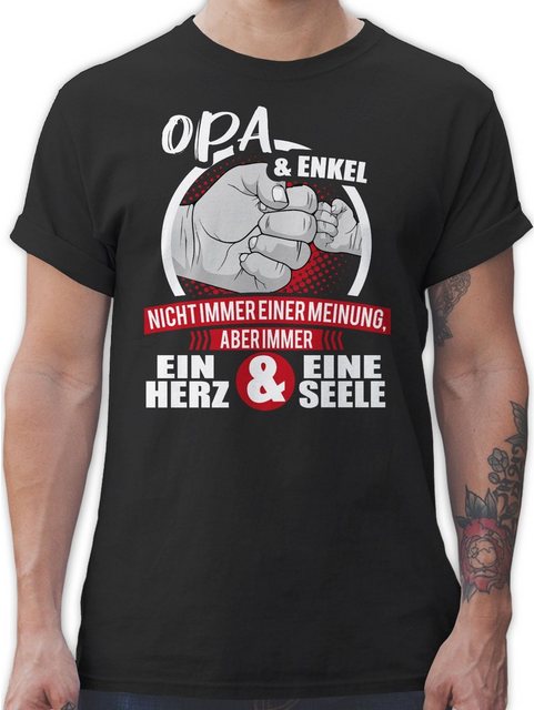 Shirtracer T-Shirt Opa & Enkel Immer ein Herz & eine Seele - weiß/rot Opa G günstig online kaufen