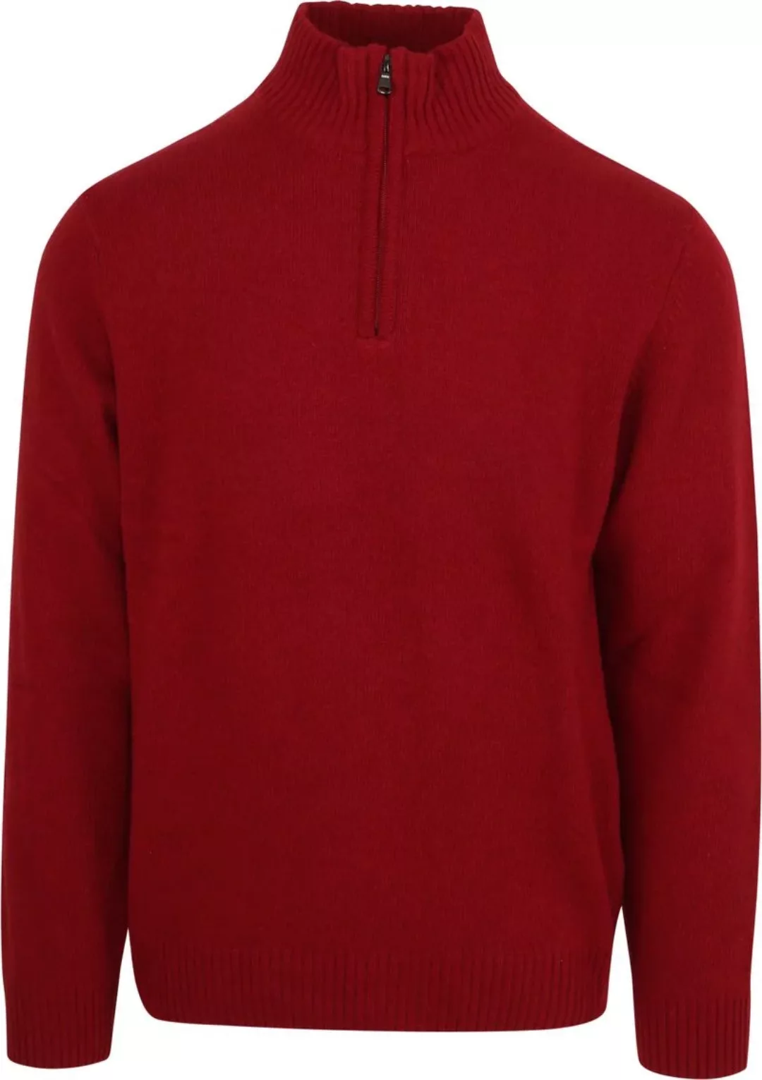 Suitable Half Zip Pullover Wollmischung Rot - Größe XXL günstig online kaufen