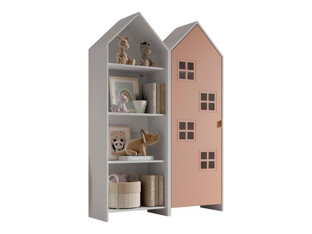 möbelando Kleiderschrank in Korpus Weiß / Front Pink, MDF günstig online kaufen