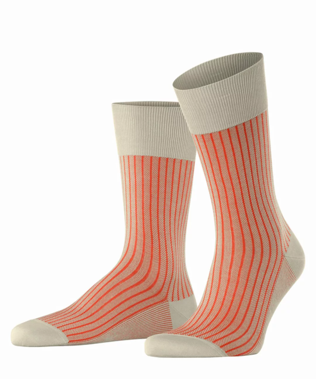 FALKE Oxford Stripe Herren Socken, 39-40, Braun, Rippe, Baumwolle, 13379-72 günstig online kaufen