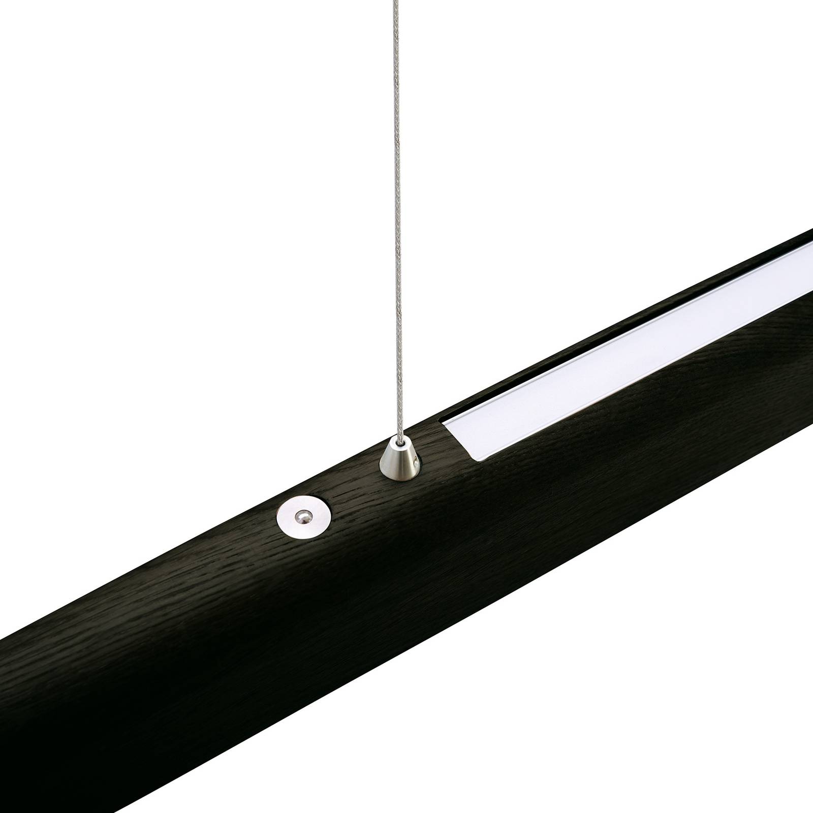 HerzBlut Arco LED-Hängelampe asteiche kohle 130cm günstig online kaufen