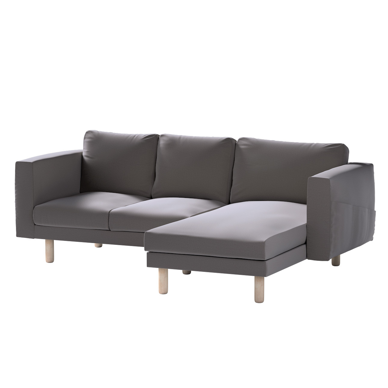 Bezug für Norsborg 3-Sitzer Sofa mit Recamiere, braun, Norsborg Bezug für 3 günstig online kaufen