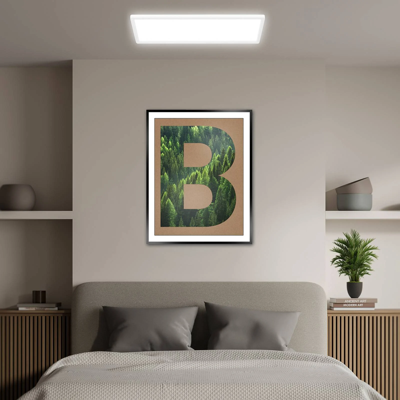 LED-Deckenleuchte Tava A, 58x20 cm, Kunststoff, weiß günstig online kaufen