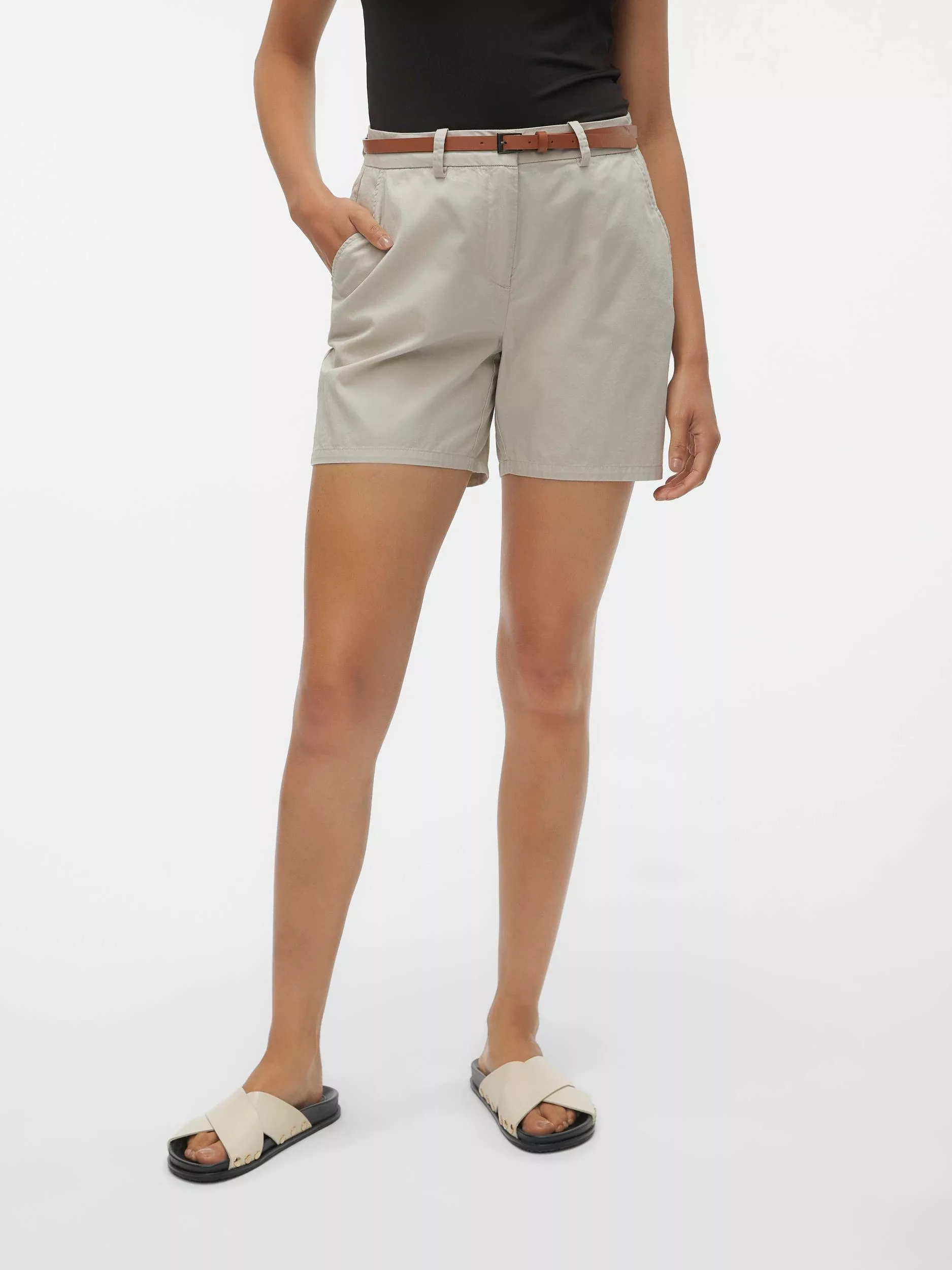 Vero Moda Chinoshorts "VMFLASHINO MR REGULAR CHINO SHORTS" günstig online kaufen