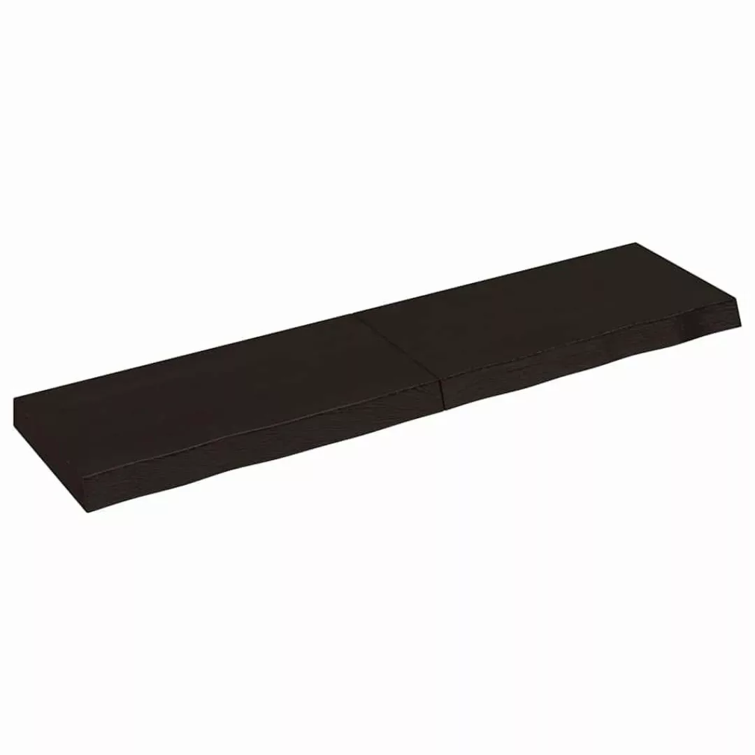 vidaXL Regal Wandregal Dunkelbraun 120x30x(2-6)cm Massivholz günstig online kaufen