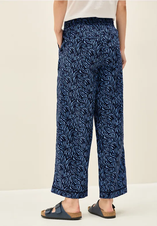 Wide Leg Hose mit Tapedetail günstig online kaufen