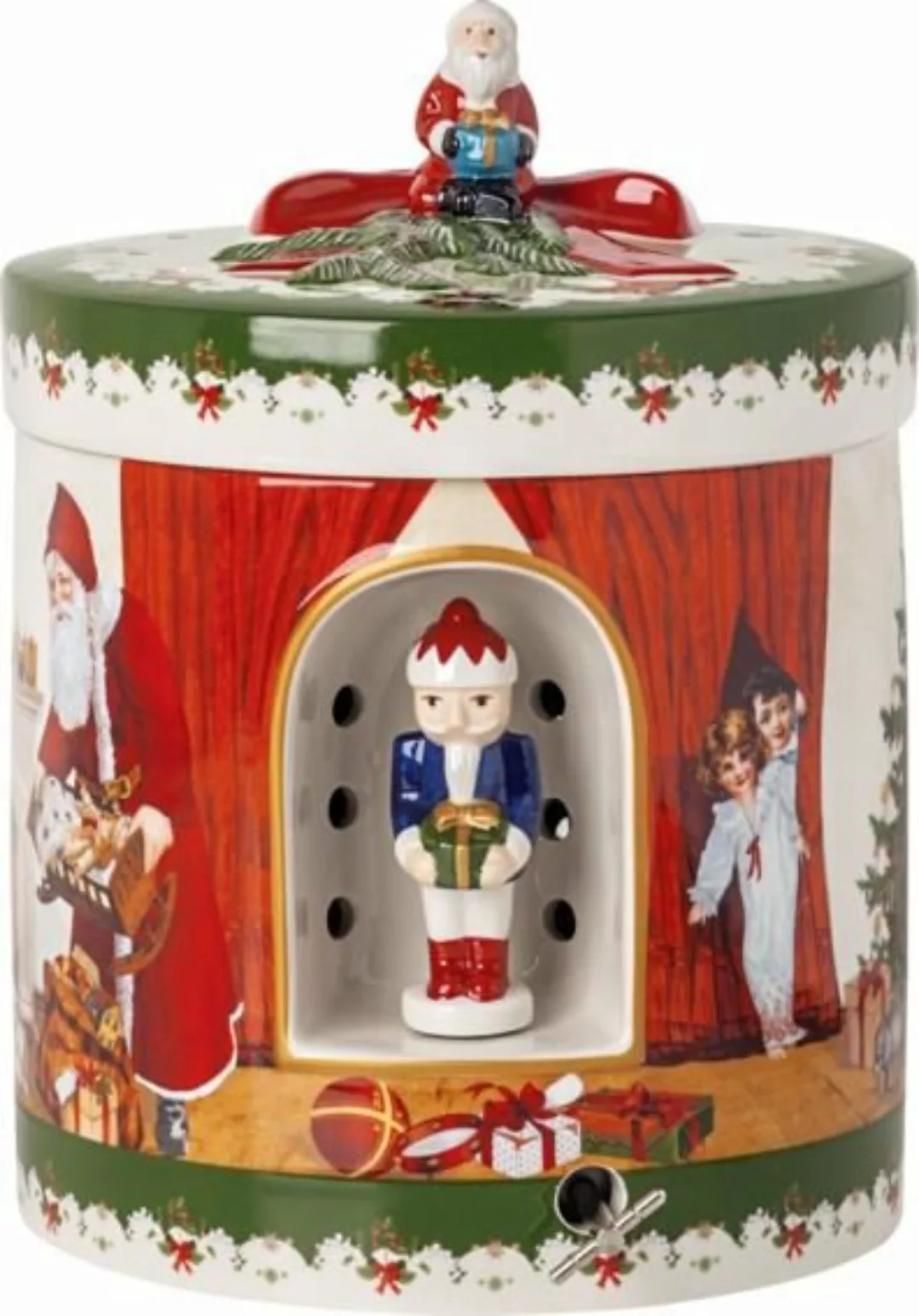 Villeroy & Boch Christmas Toys Christmas Toys Spieluhr Paket rund Santa b.G günstig online kaufen