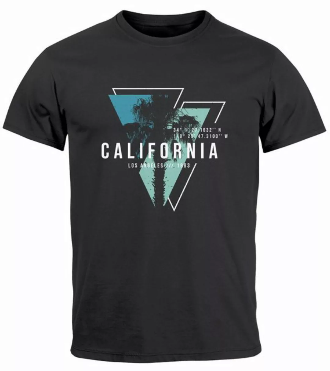 Neverless Print-Shirt Herren T-Shirt California Los Angeles Surfing Motiv S günstig online kaufen