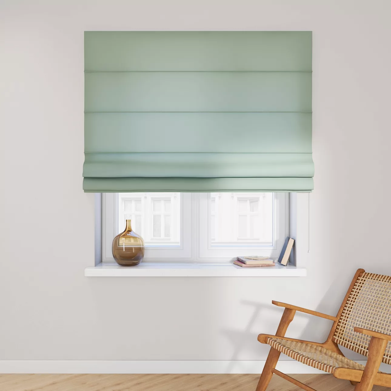 Dekoria Raffrollo Capri, grün, 100 x 170 cm günstig online kaufen
