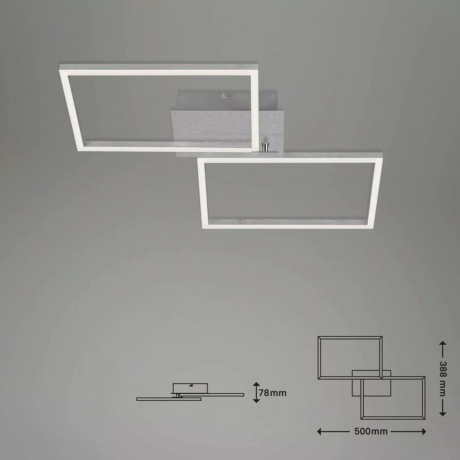 LED-Deckenleuchte Frame S, dimmbar, CCT, 50x38,8cm günstig online kaufen