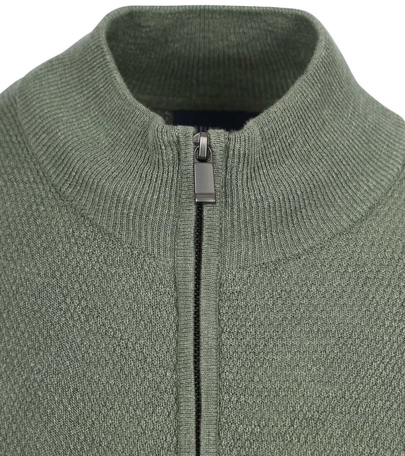 Suitable Strickjacke Struktur Grün - Größe M günstig online kaufen