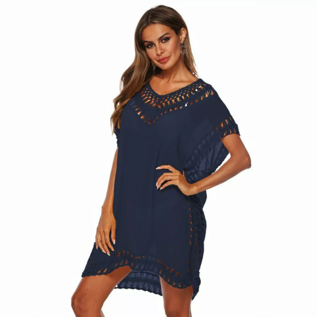 Coonoor Strandkleid Bikini Cover Up Gestrickte Kurz Strandponcho günstig online kaufen