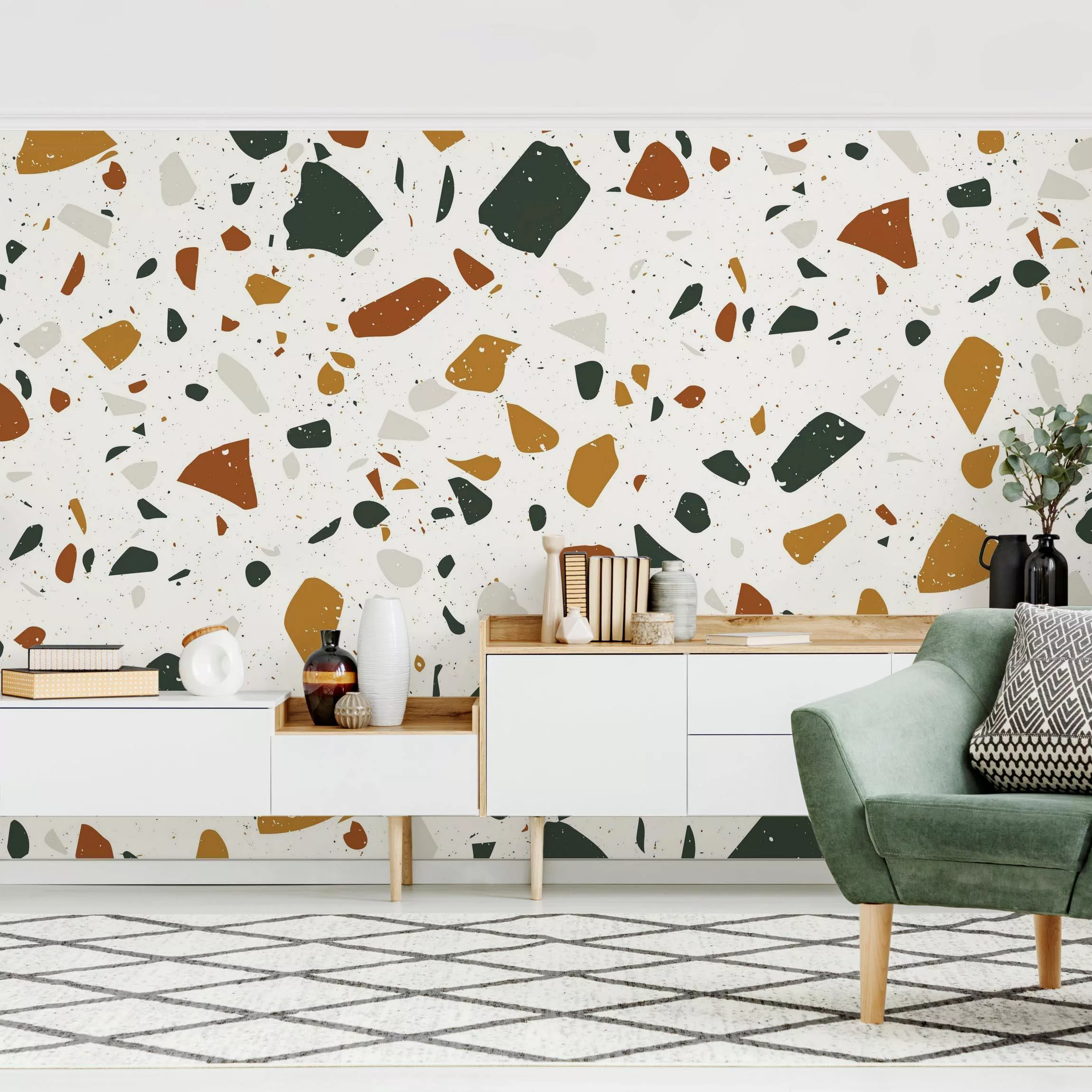 Mustertapete Detailliertes Terrazzo Muster Livorno günstig online kaufen