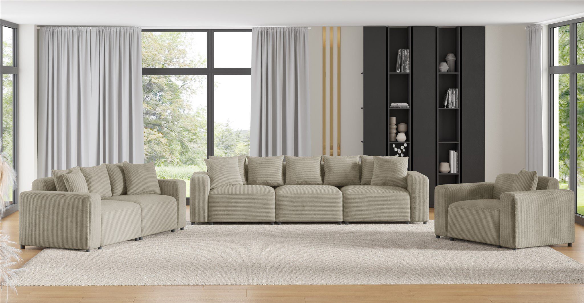 Fun Möbel Polstergarnitur Sofa-Set Designersofa MEGAN günstig online kaufen