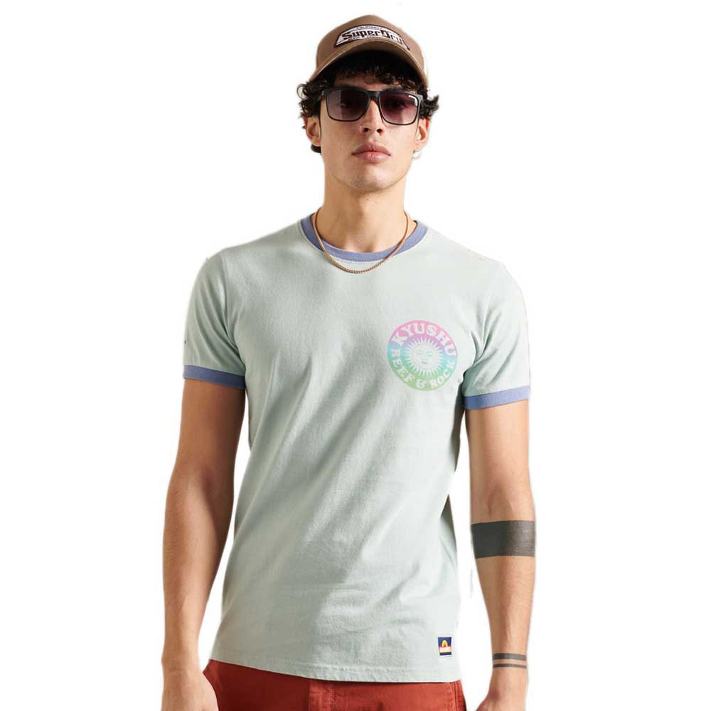 Superdry Cali Surf Graphic Kurzärmeliges T-shirt M Sunken Sage günstig online kaufen