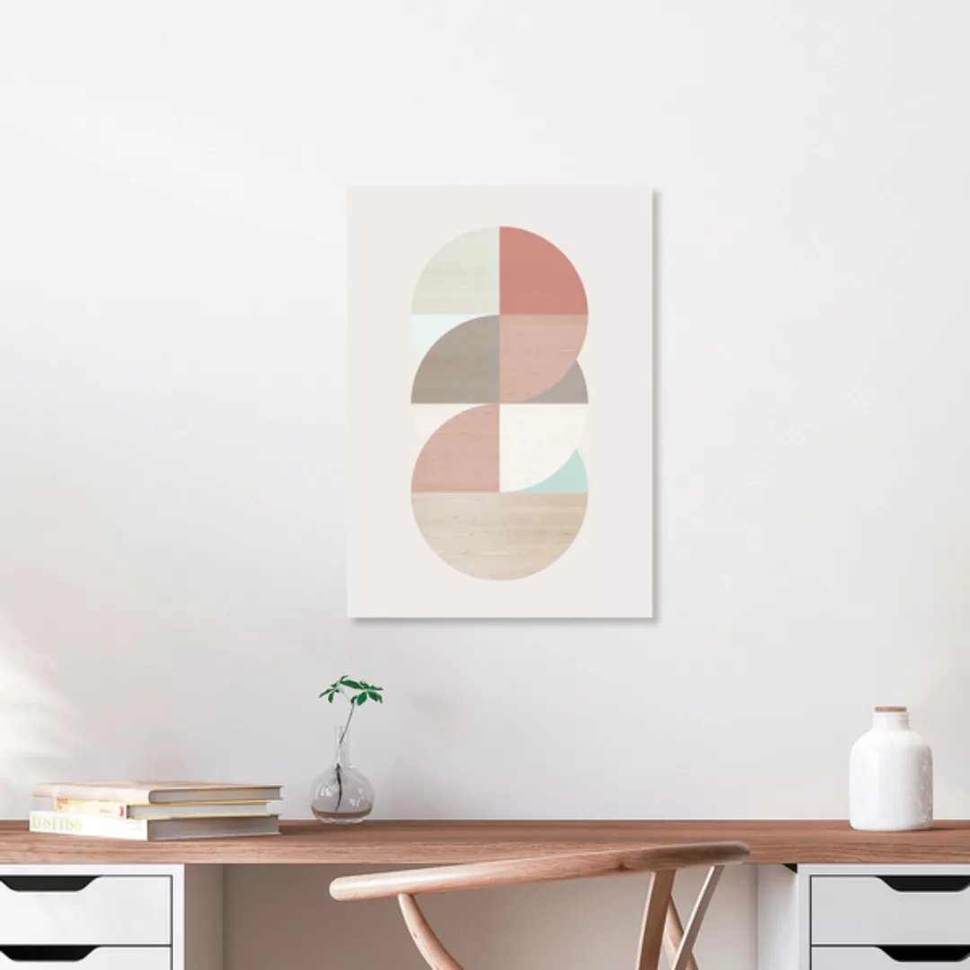 Poster / Leinwandbild - Wooden Circles günstig online kaufen
