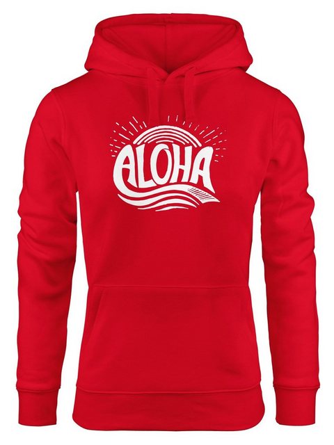 Neverless Hoodie Hoodie Damen Aloha Wellen Surfing Sommer Kapuzen-Pullover günstig online kaufen