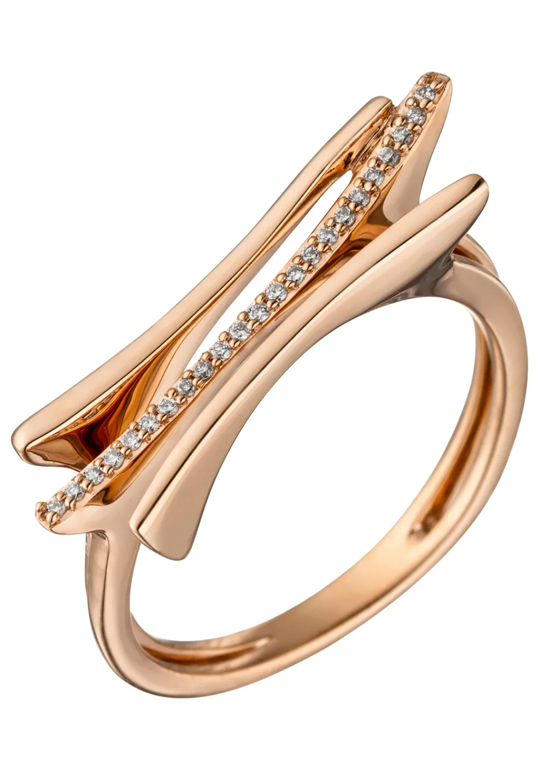 JOBO Diamantring, 585 Roségold mit 23 Diamanten günstig online kaufen