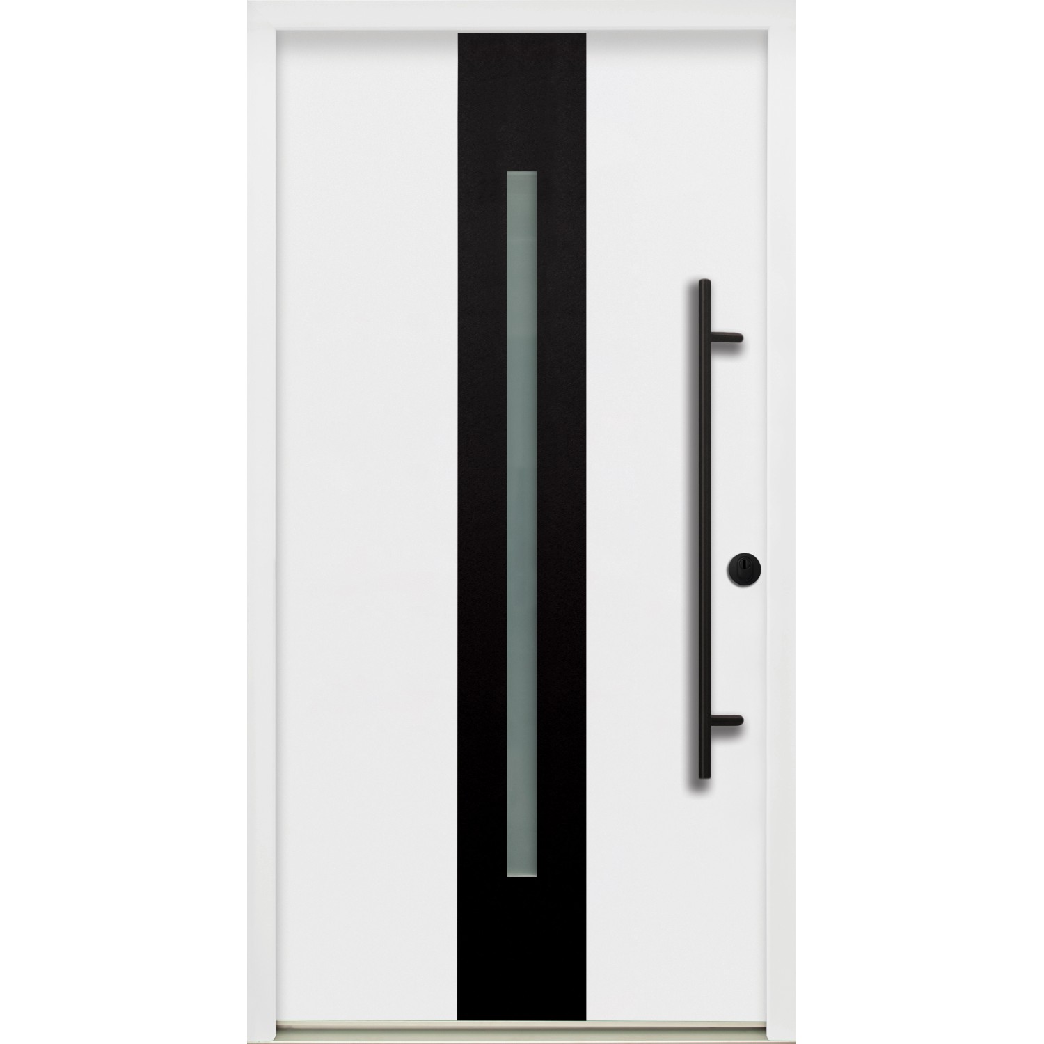 Sicherheits-Haustür ThermoSpace Prime Dublin RC2 Weiß-Schwarz 110 x 210 cm günstig online kaufen
