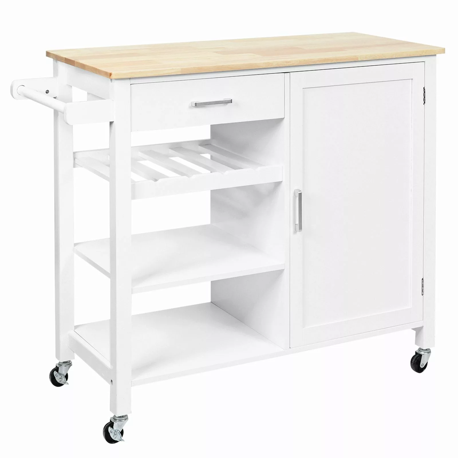COSTWAY Küchenwagen, Weinregal, auf Rollen, mit günstig online kaufen