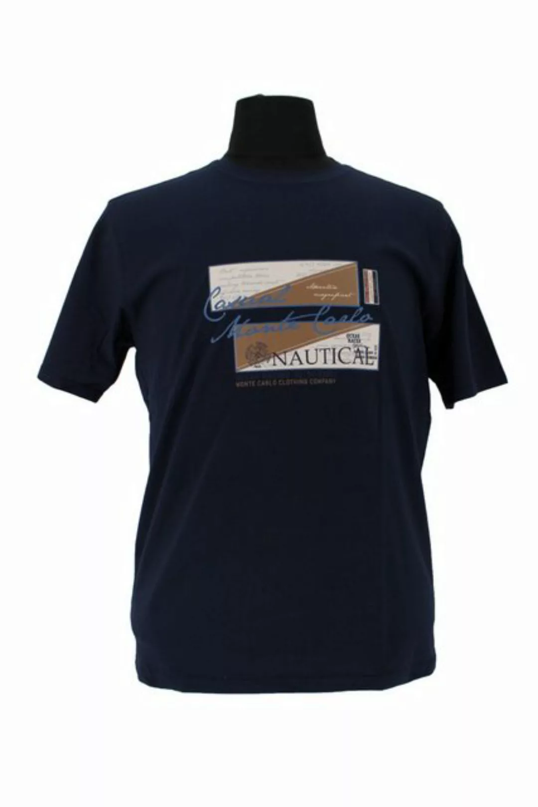 Mode Monte Carlo T-Shirt T-Shirt Rundhals Marine günstig online kaufen