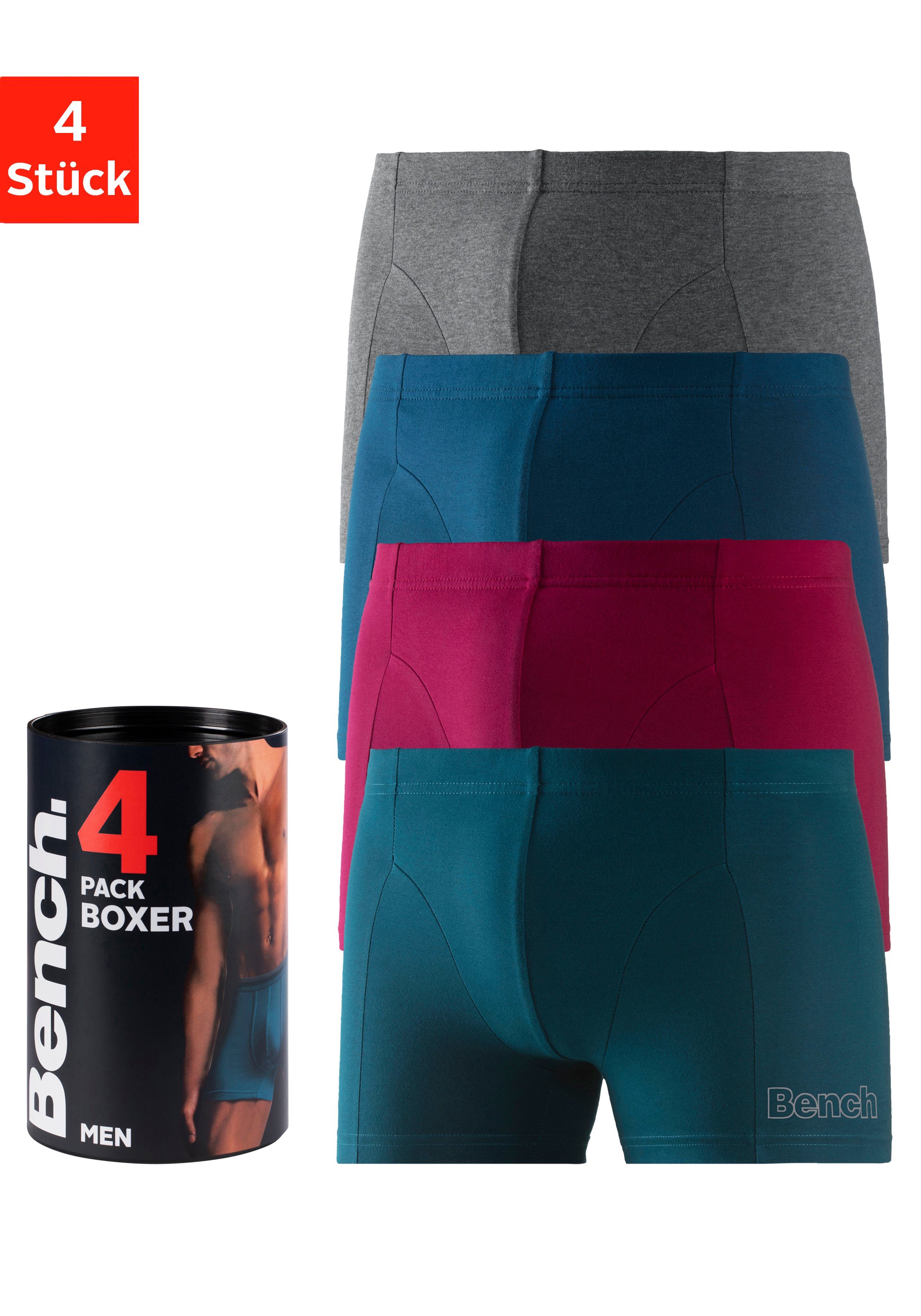 Bench. Boxer "Boxershorts für Herren", (Dose, 4 St.), Unterhosen in der Dos günstig online kaufen