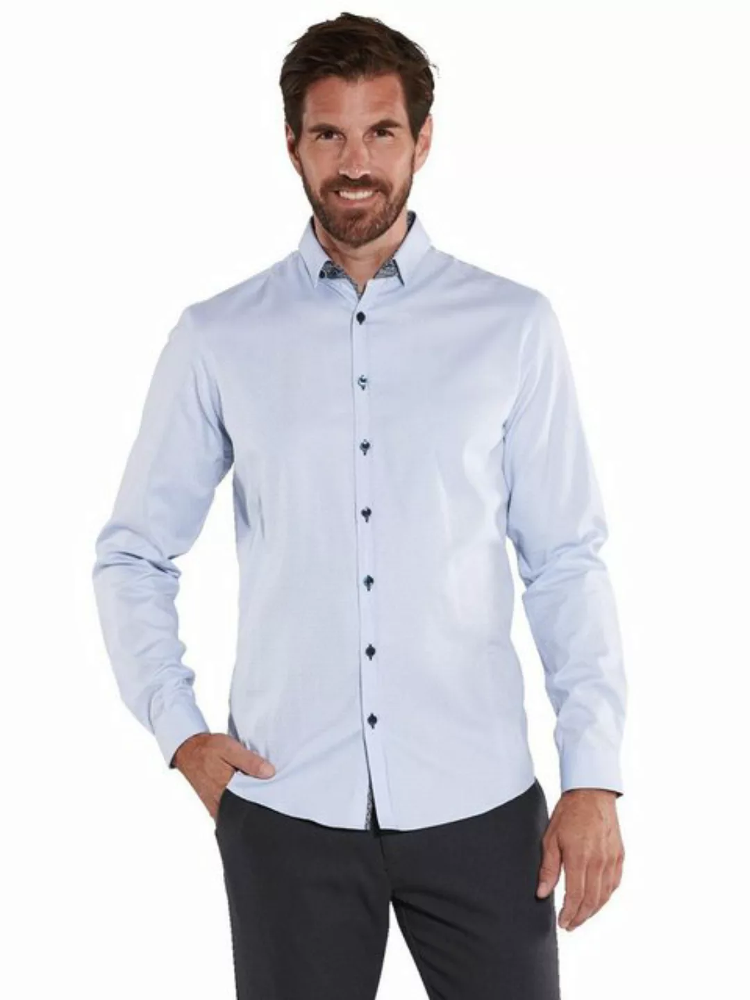 ENGBERS GERMANY Langarmhemd Langarm-Hemd uni günstig online kaufen