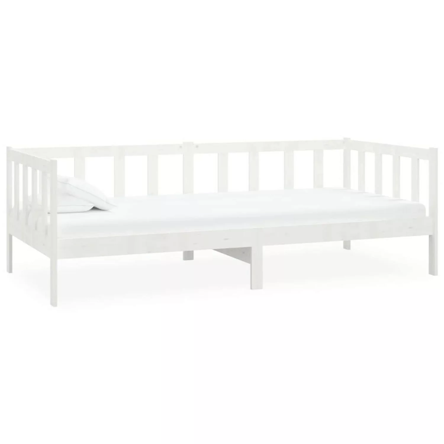 Tagesbett Weiß Kiefer Massivholz 90x200 Cm günstig online kaufen