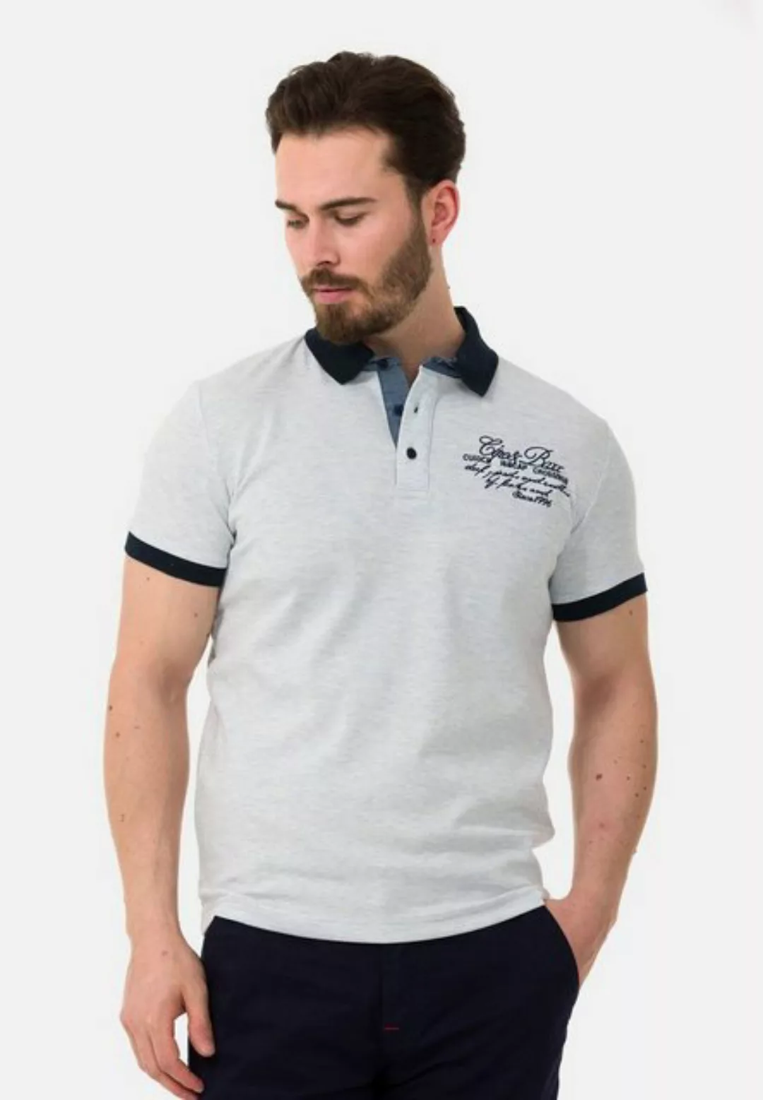 Cipo & Baxx Poloshirt mit kontrastfarbenem Polokragen günstig online kaufen