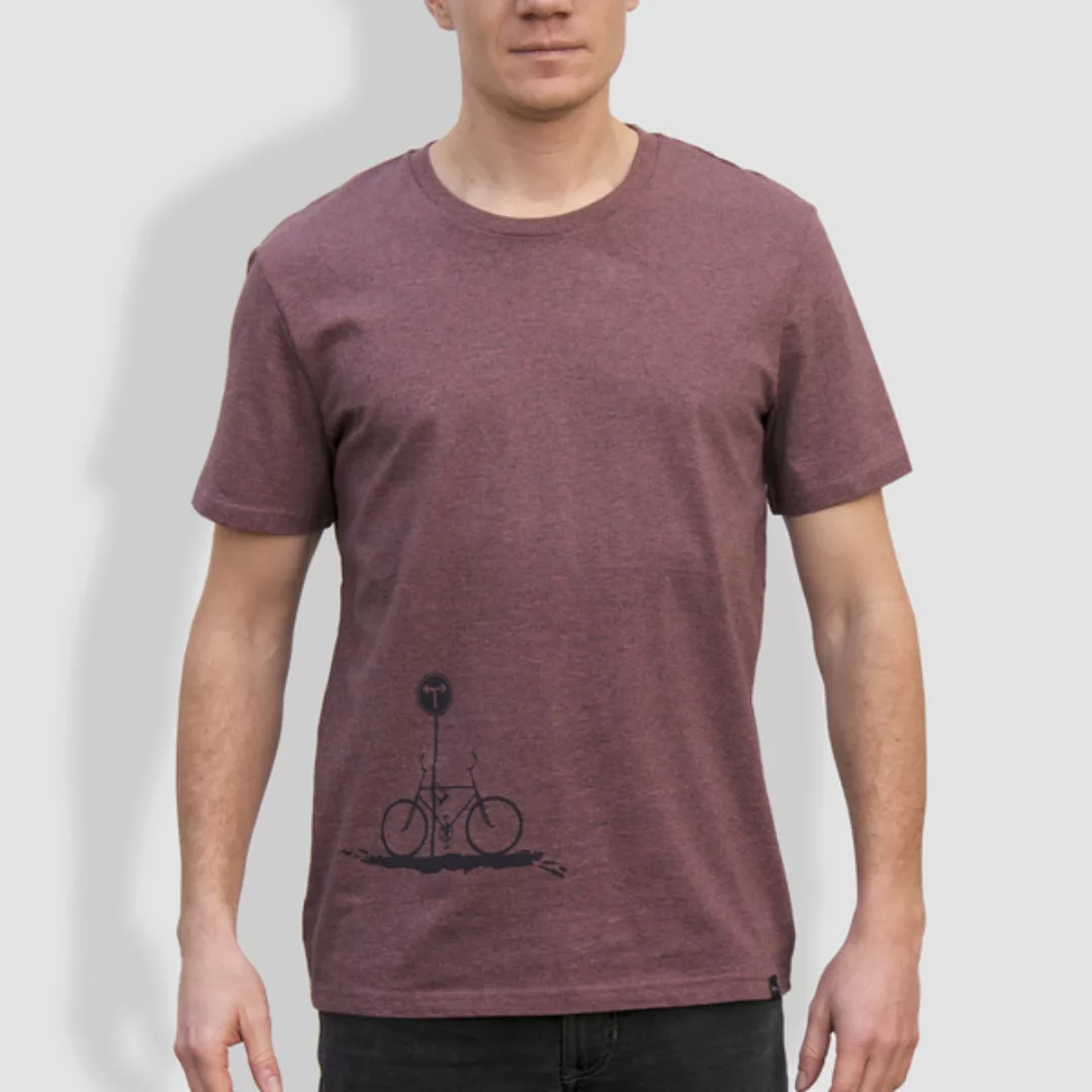 Herren T-shirt, "No Way", Black Heather Cranberry günstig online kaufen