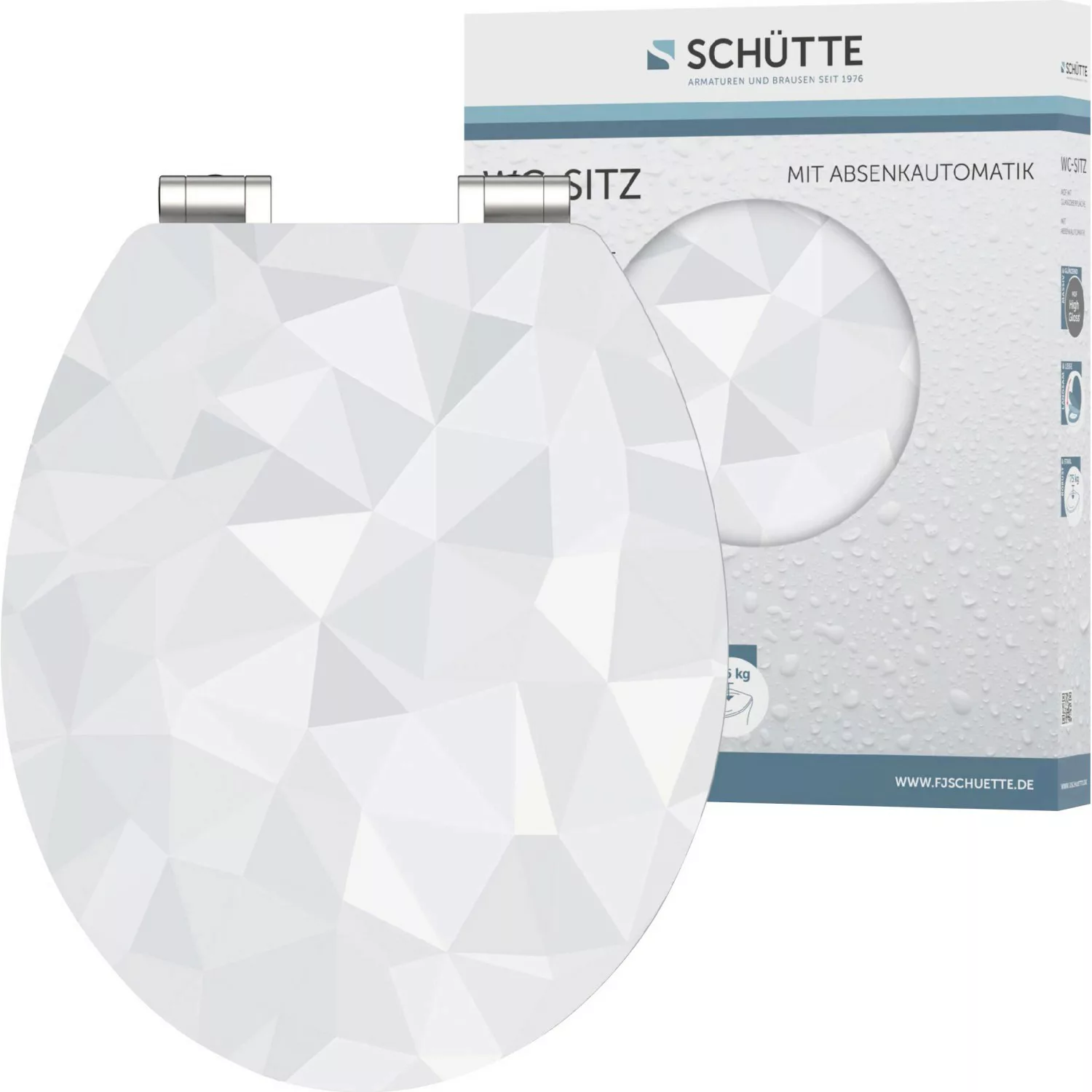 Schütte WC-Sitz "Diamond", High Gloss mit MDF Holzkern, mit Absenkautomatik günstig online kaufen