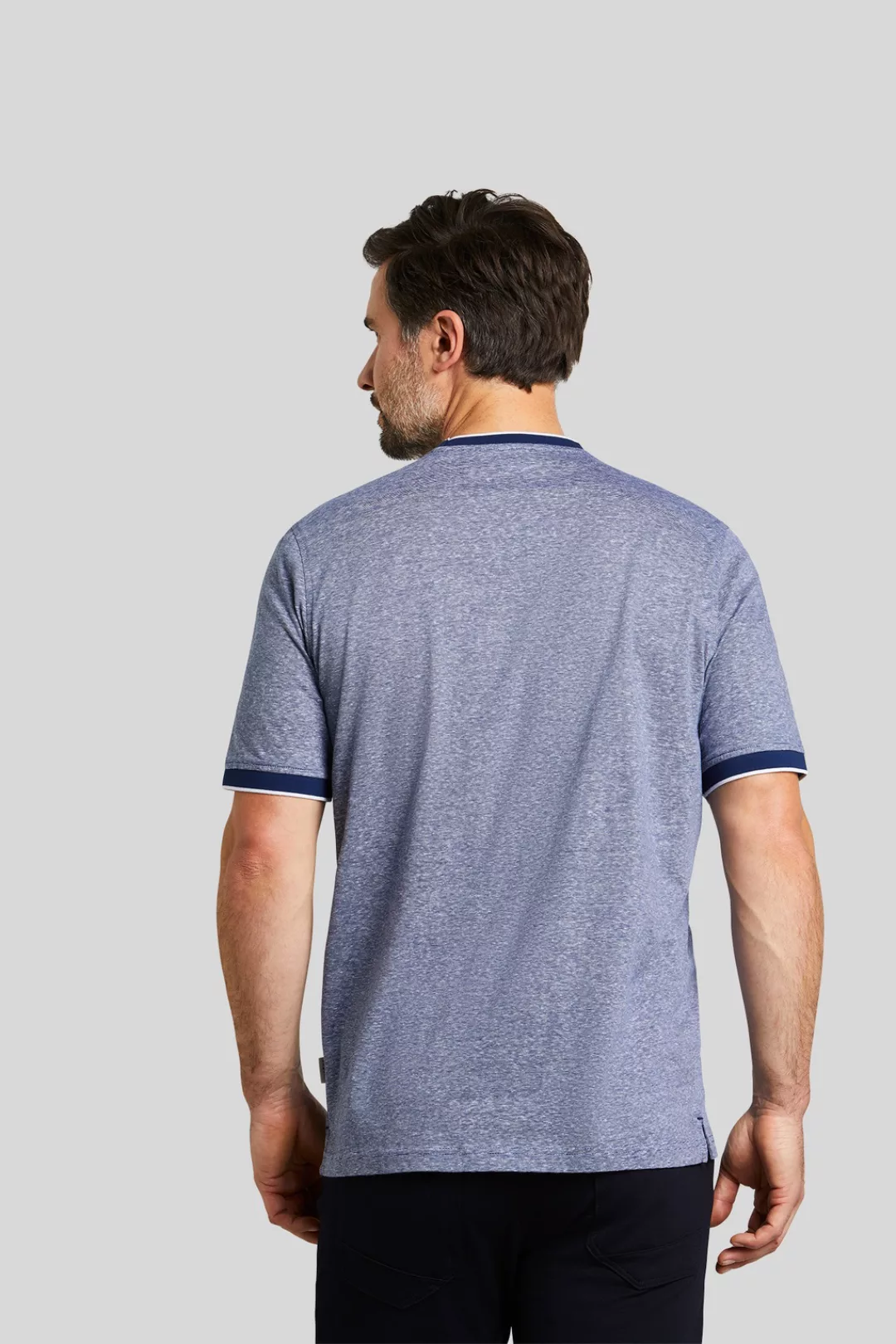 bugatti T-Shirt, aus organic Cotton und Leinen-Mix günstig online kaufen