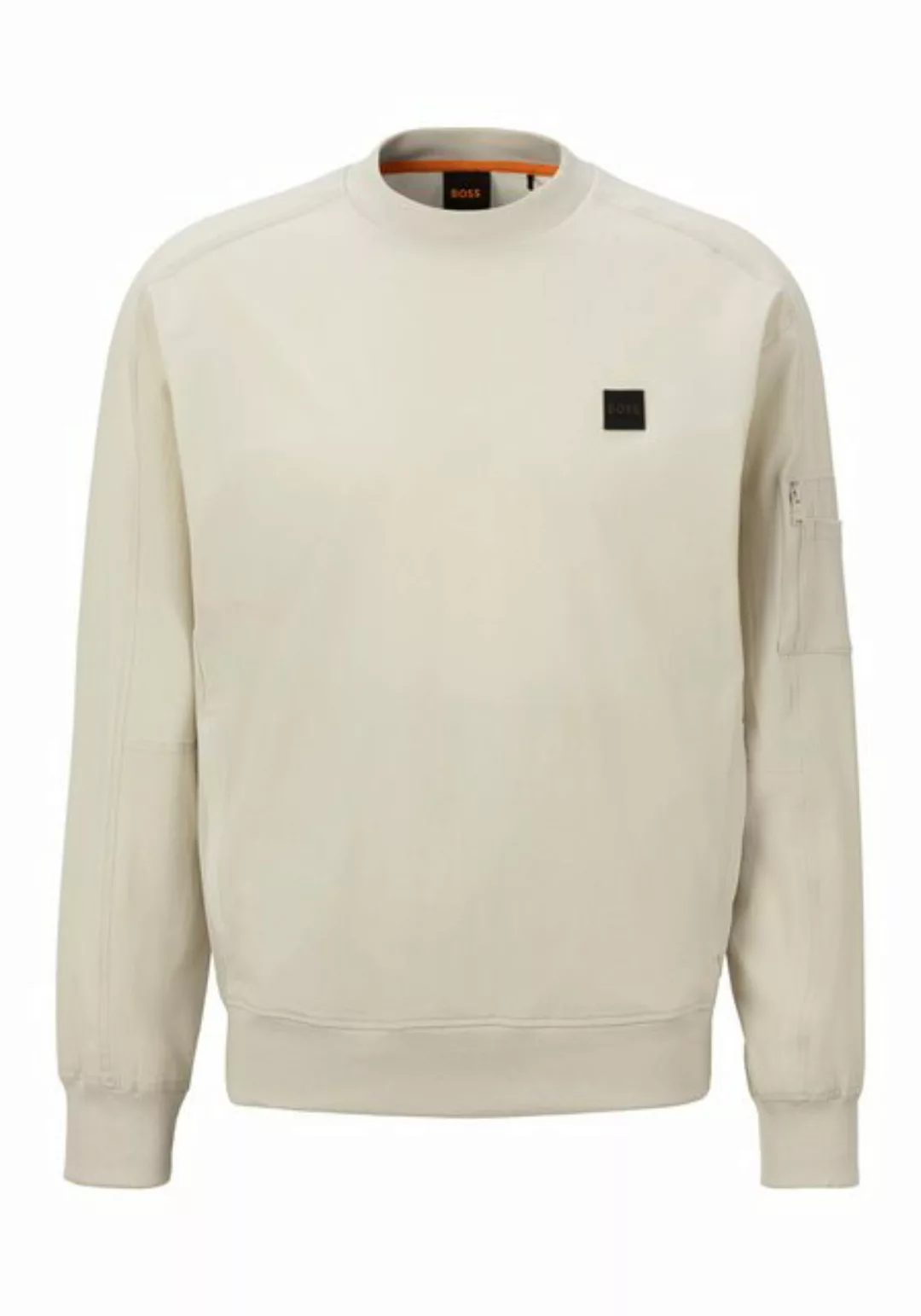 BOSS ORANGE Sweater mit Logo-Badge günstig online kaufen