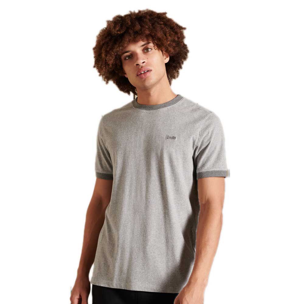 Superdry Vintage Ringer Kurzärmeliges T-shirt XL Grey Grit günstig online kaufen