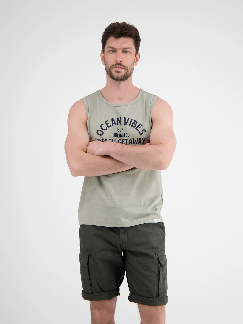 LERROS Muskelshirt "LERROS Herren Tanktop mit Brustprint" günstig online kaufen