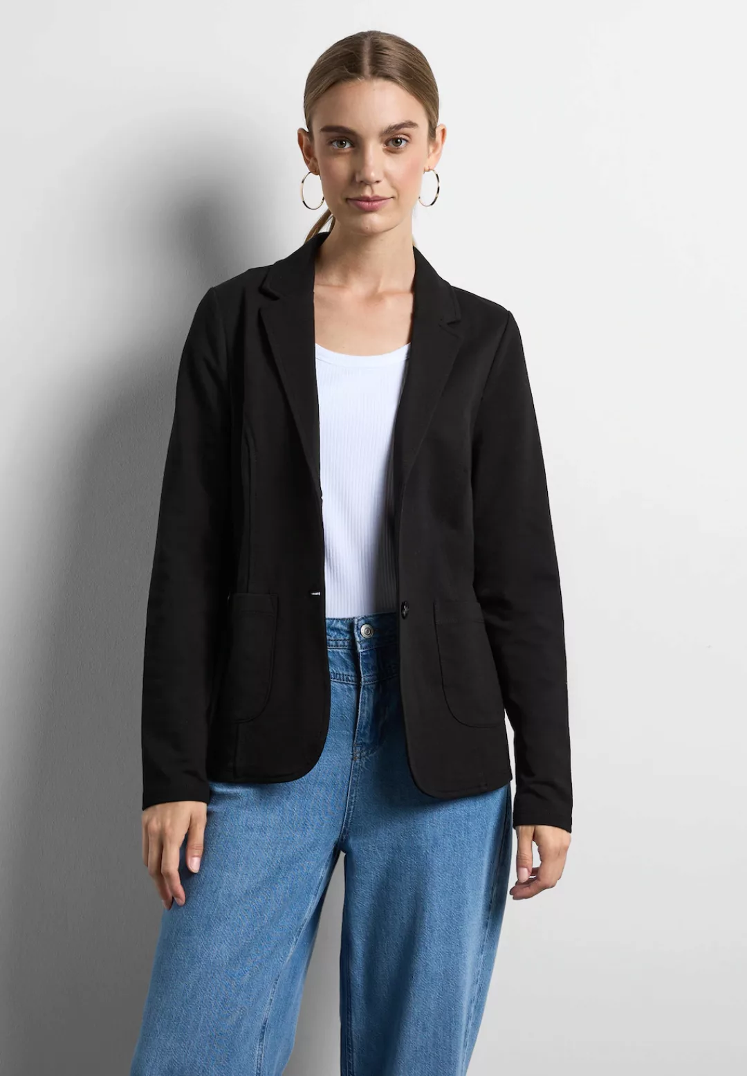 STREET ONE Sweatblazer aus Baumwolle mit Stretchanteil günstig online kaufen