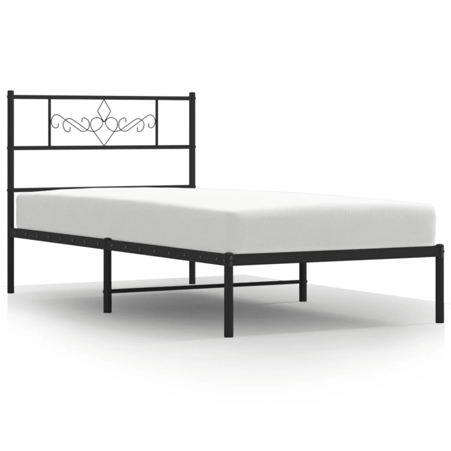 vidaXL Bettgestell mit Kopfteil Metall Schwarz 100x190 cm Modell 71882282 günstig online kaufen