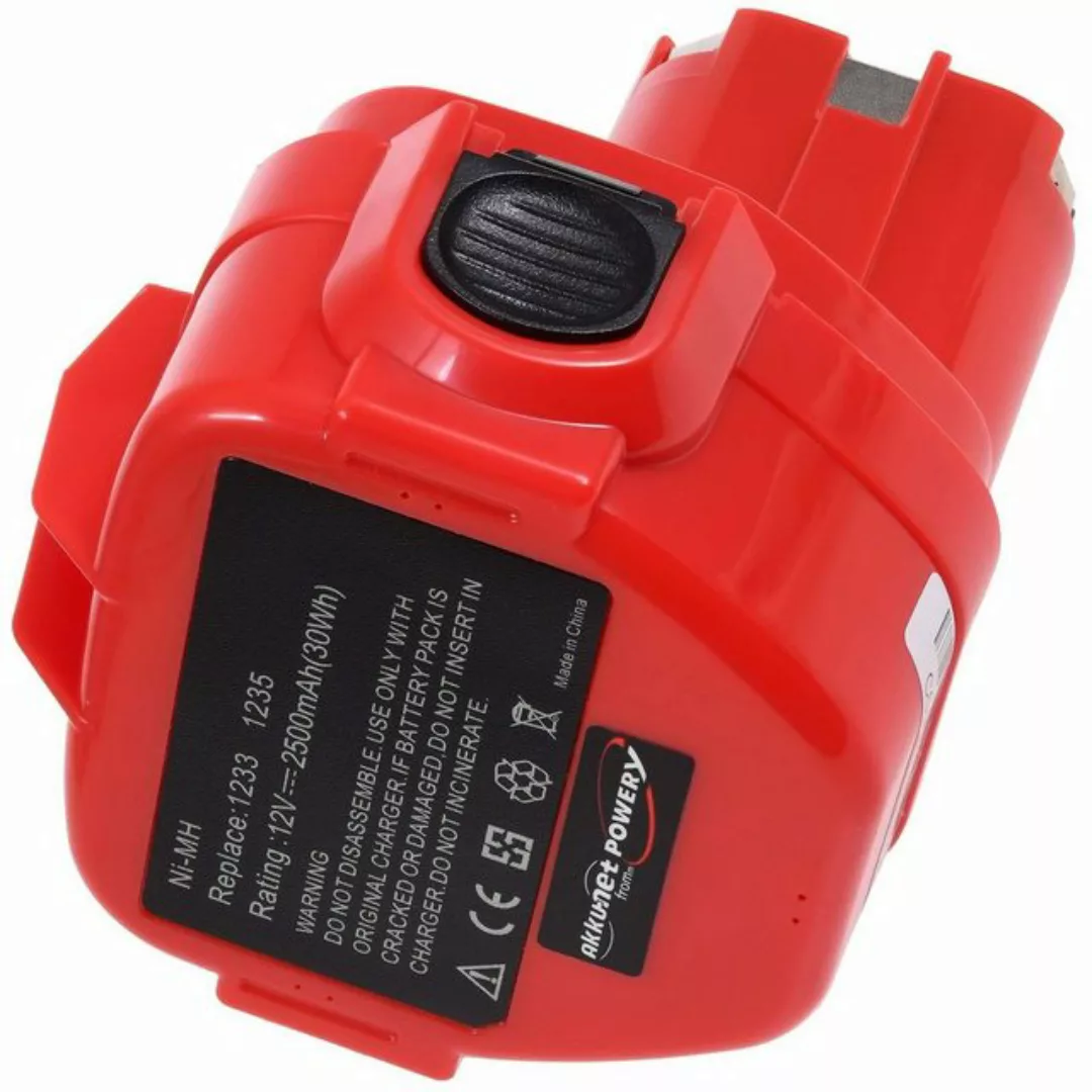 Powery Akku für Makita Bohrschrauber 6319DWFE 12V Akku 2500 mAh (12 V) günstig online kaufen