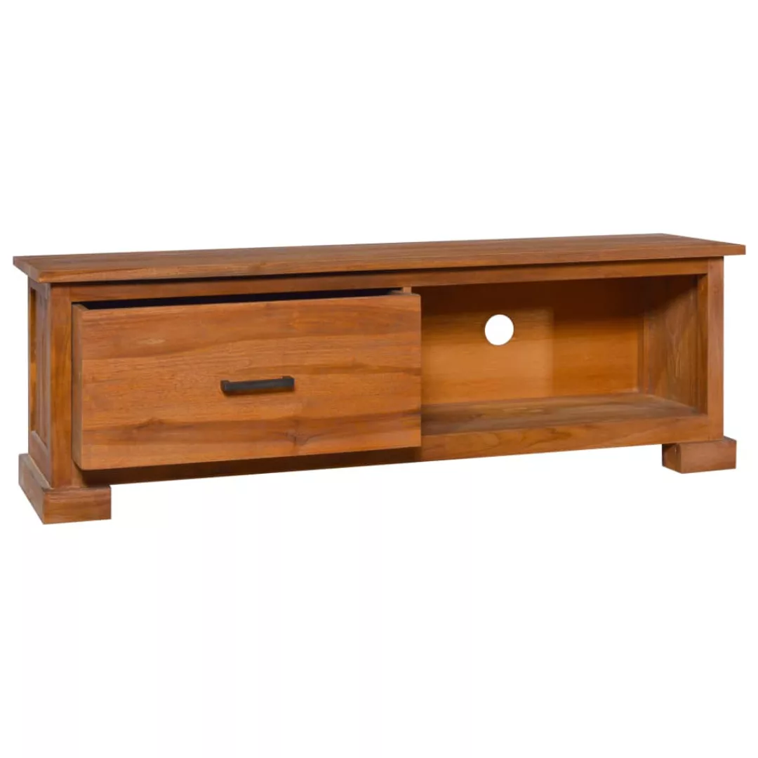 Tv-schrank 112x30x37 Cm Massivholz Teak günstig online kaufen