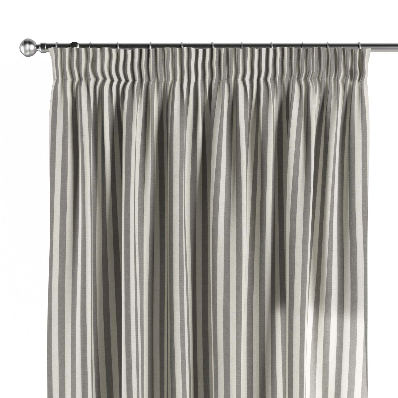 Vorhang mit Kräuselband, grau-ecru , Quadro (136-12) günstig online kaufen
