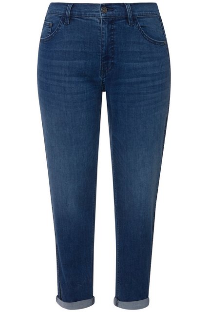 Ulla Popken Regular-fit-Jeans Boyfriend-Jeans offenkantig weites Bein recyc günstig online kaufen