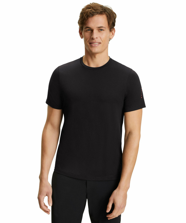 FALKE Herren T-Shirt Rundhals, M, Schwarz, Baumwolle, 38945-300003 günstig online kaufen