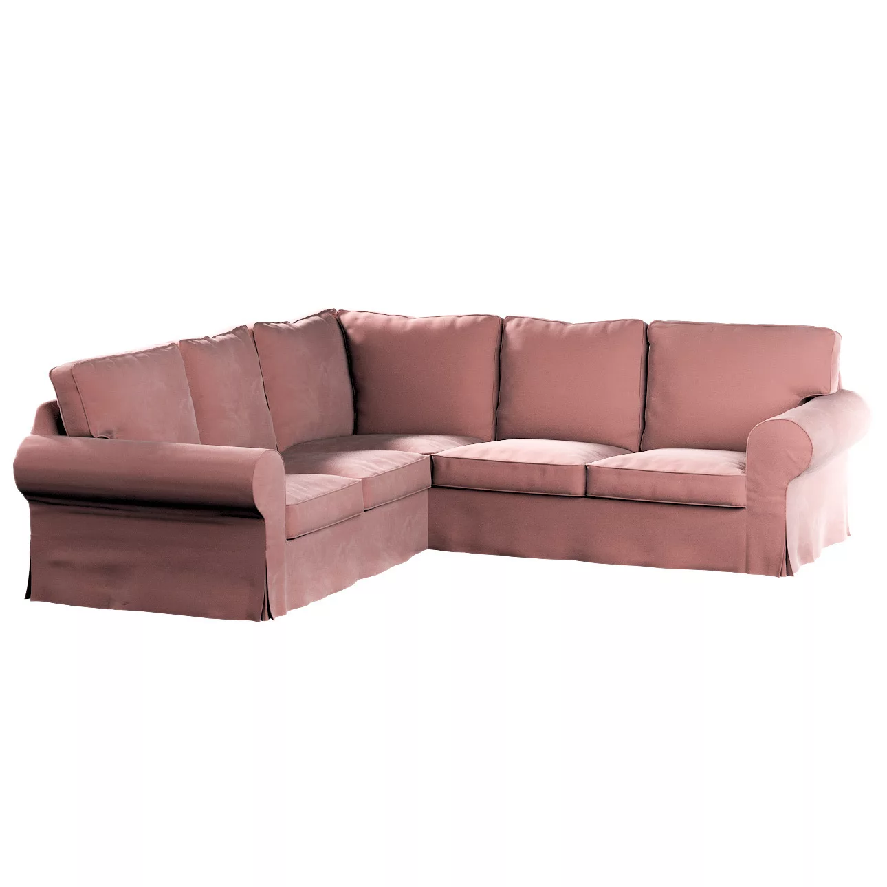 Bezug für Ektorp Ecksofa, koralle, Sofahusse für Ektorp Ecksofa, Velvet (70 günstig online kaufen