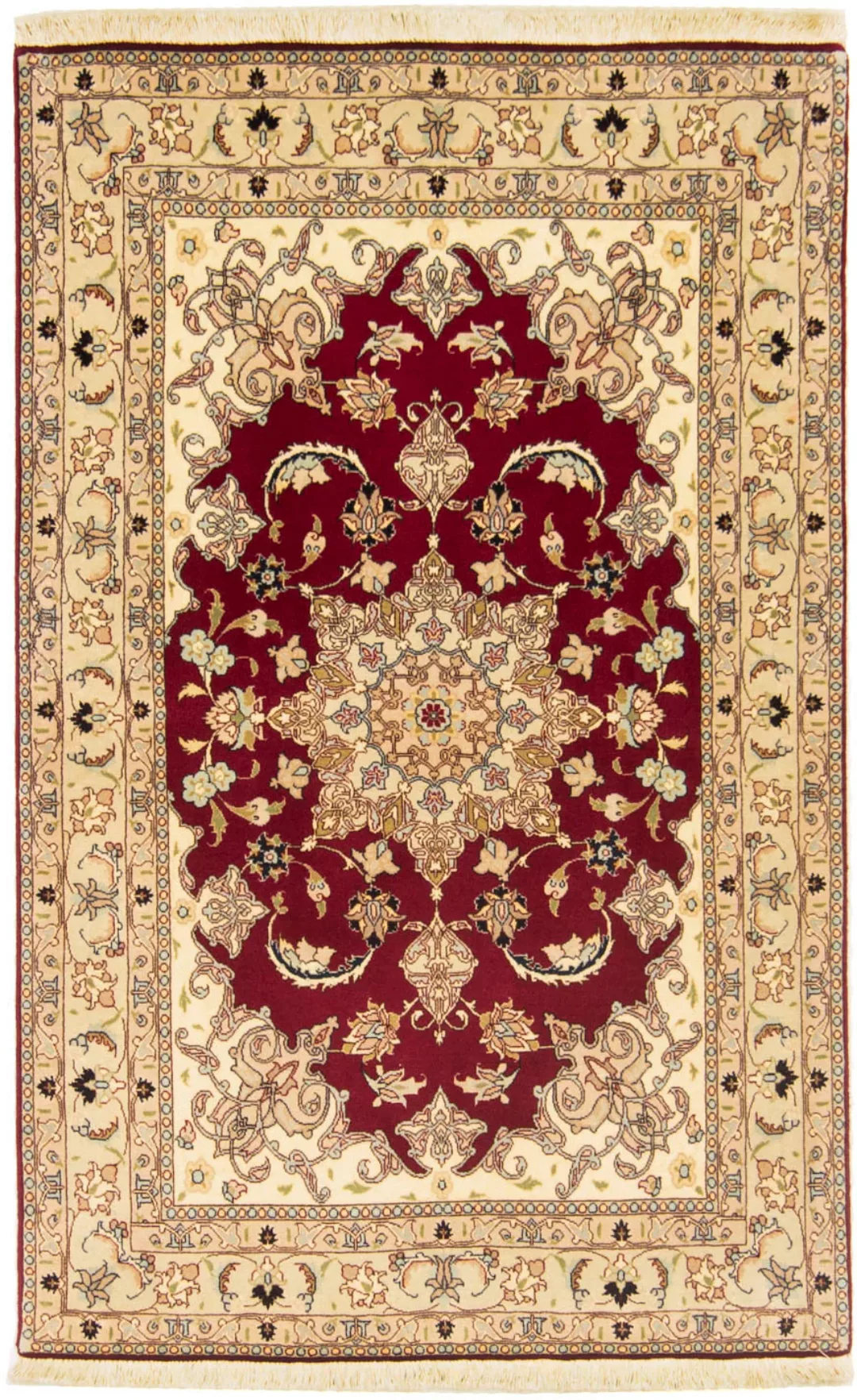morgenland Teppich »Täbriz 50 Raj Teppich handgeknüpft rot«, rechteckig günstig online kaufen