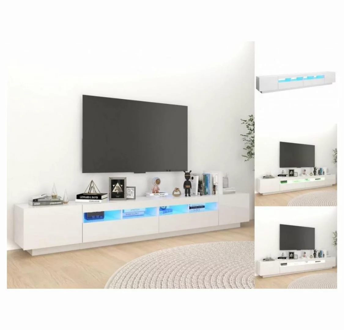 vidaXL TV-Schrank TV-Schrank mit LED-Leuchten Hochglanz-Weiß 260x35x40 cm L günstig online kaufen
